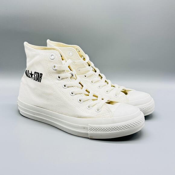 Converse Shoes Men 7.5 White Canvas All Star React 2.0 Footbed High Top Cat Face - Picture 2 of 13